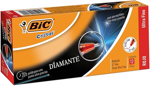 Comercializadora y Suministros boligrafo bic fino roja c/12 pzas