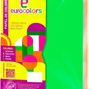 Comercializadora y Suministros hojas papel bond carta varios colores c/100 hojas