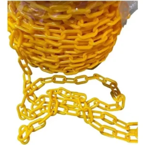 Comercializadora y Suministros cadena de plastico amarilla 10 mts eslabon .6 cm