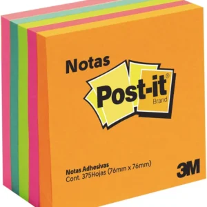 Comercializadora y Suministros notas adhesivas neon 3x3 5 blocs de 75 hojas