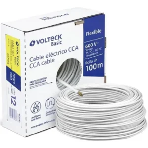 Comercializadora y Suministros cable electrico calibre 12 100m volteck color blanco