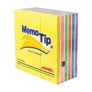 Comercializadora y Suministros notas adhesivas janel post it cubo grande c/400 hojas col.