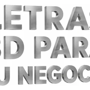 Productos Propios letras 3d de aluminio inoxidable 20 cm