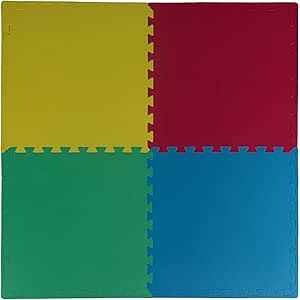 Productos Propios piso de foamy soft plus tipo rompecabezas con 16 bordes, reversible, 50 cm x 50 cm x 11 mm